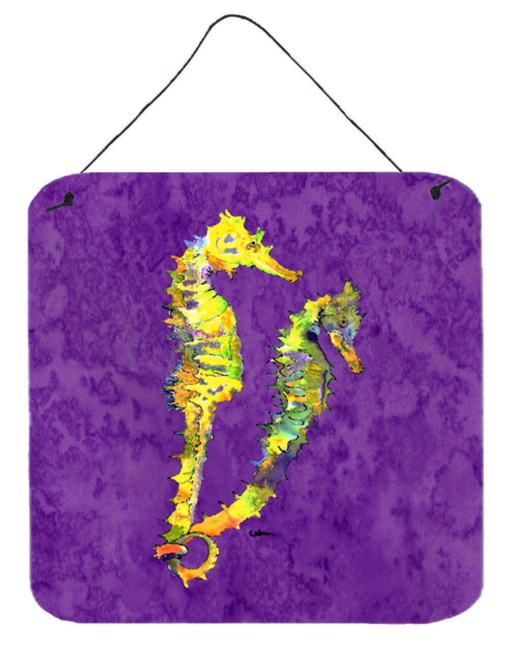 Seahorse Aluminium Metal Wall or Door Hanging Prints by Caroline's Treasures