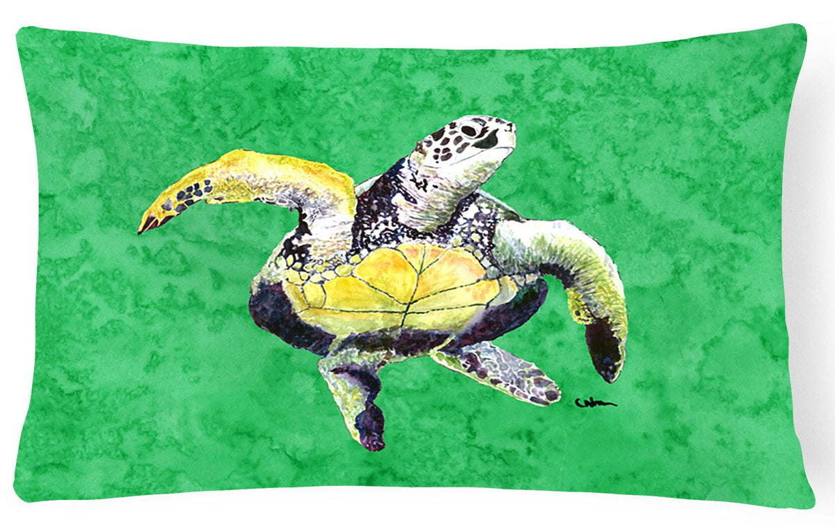 Turtle   Canvas Fabric Decorative Pillow by Caroline&#39;s Treasures