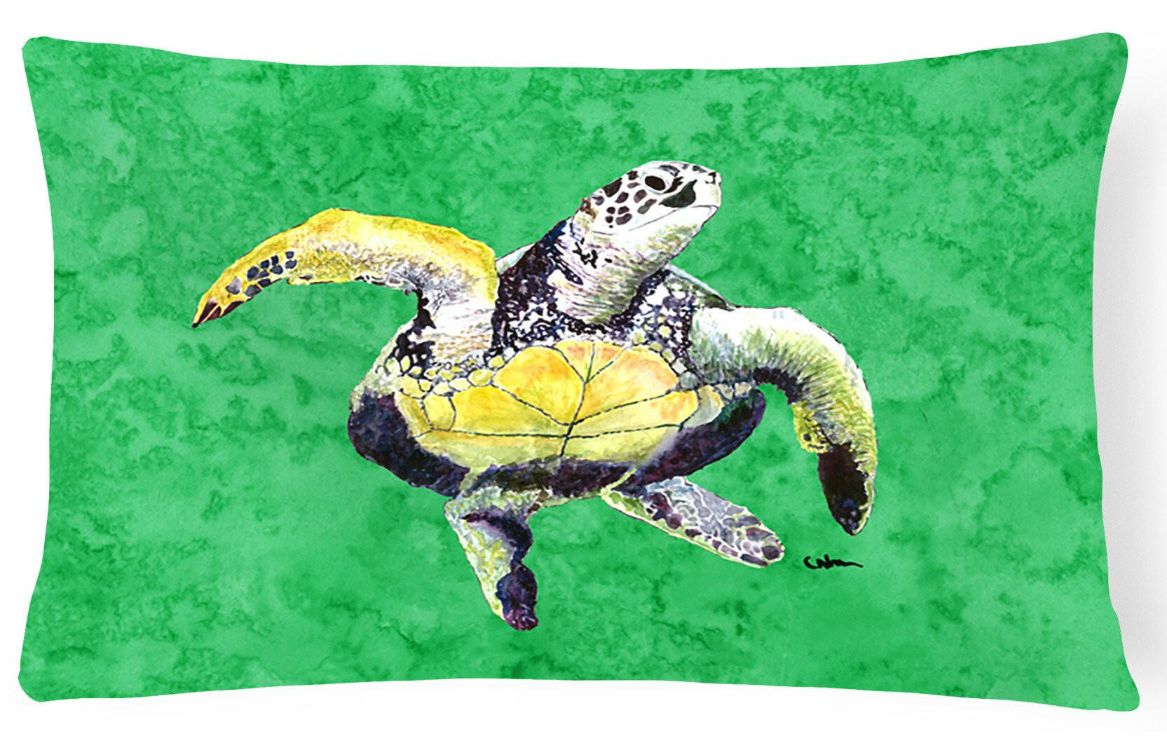 Turtle   Canvas Fabric Decorative Pillow by Caroline's Treasures