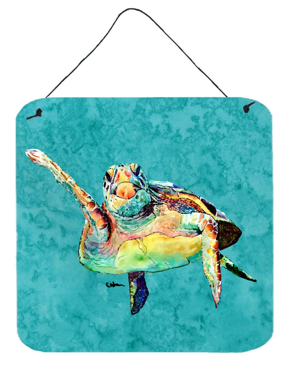 Turtle Aluminium Metal Wall or Door Hanging Prints by Caroline's Treasures