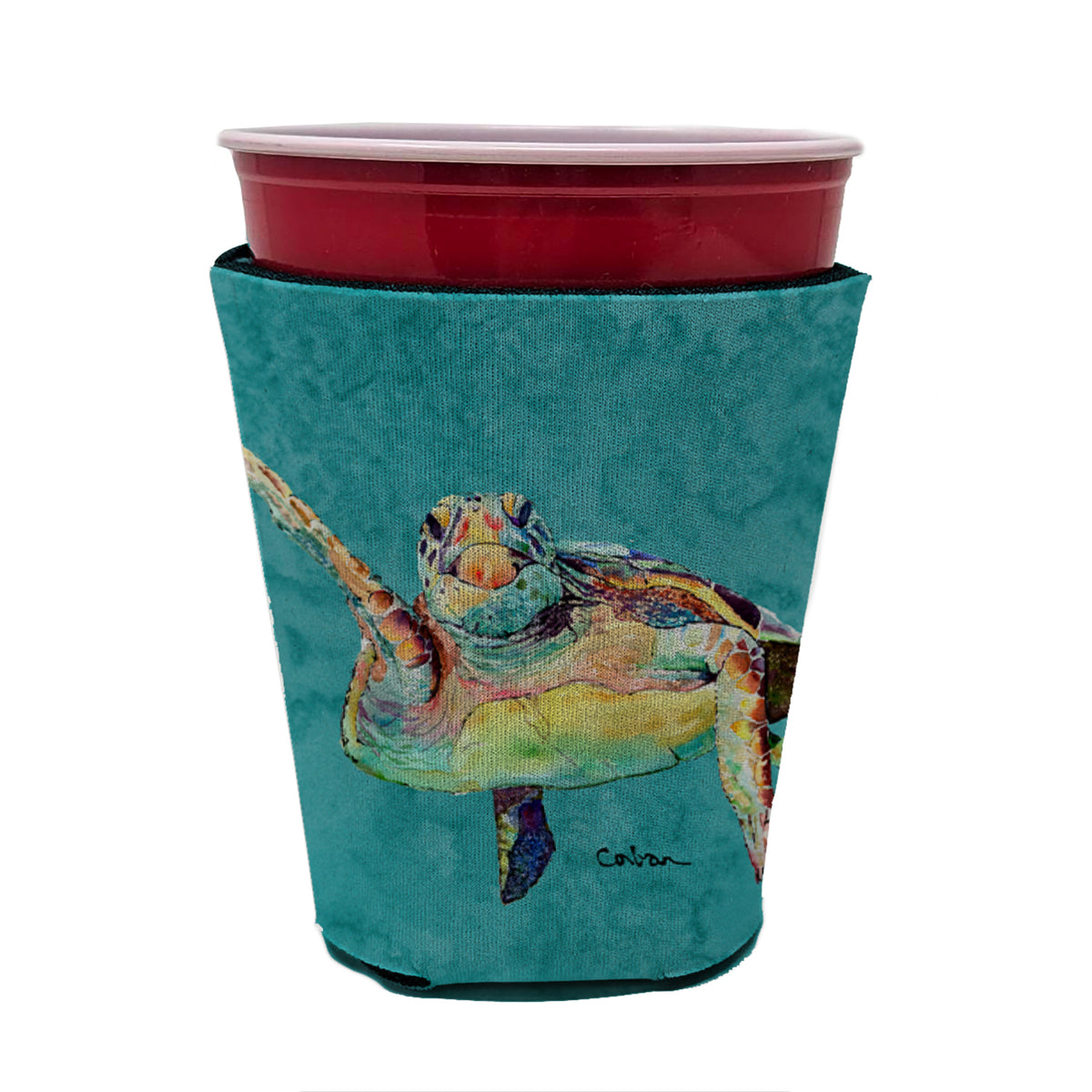 Turtle Hi Five Red Cup Beverage Insulator Hugger  the-store.com.