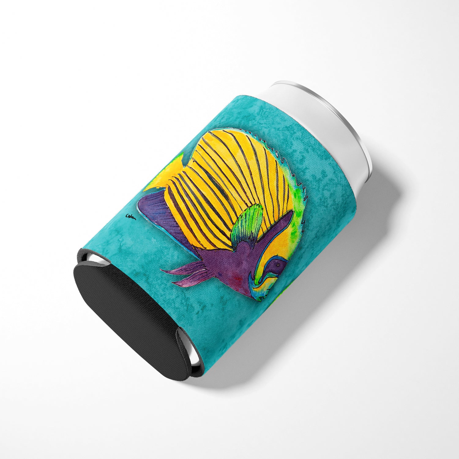 Tropical Fish Can or Bottle Beverage Insulator Hugger.