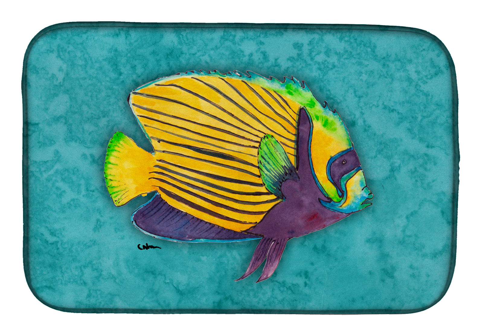 Tropical Fish Dish Drying Mat 8674DDM  the-store.com.