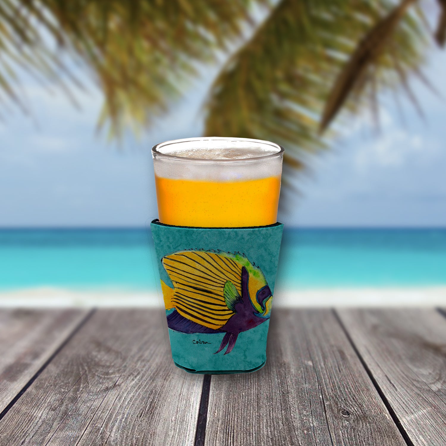 Tropical Fish Red Cup Beverage Insulator Hugger  the-store.com.