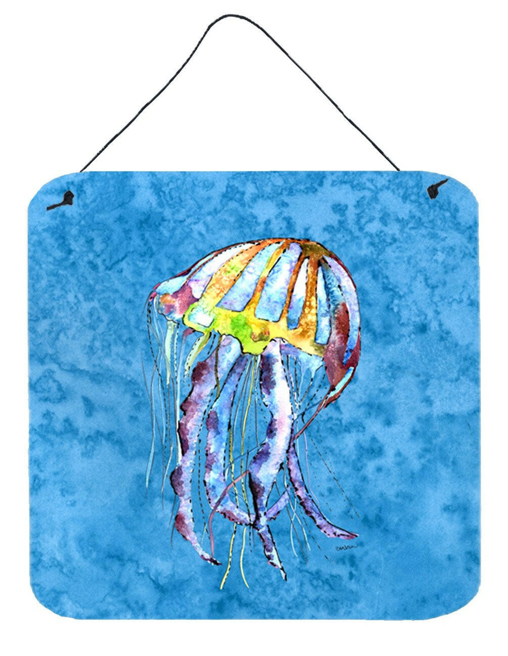 Jellyfish Aluminium Metal Wall or Door Hanging Prints by Caroline's Treasures