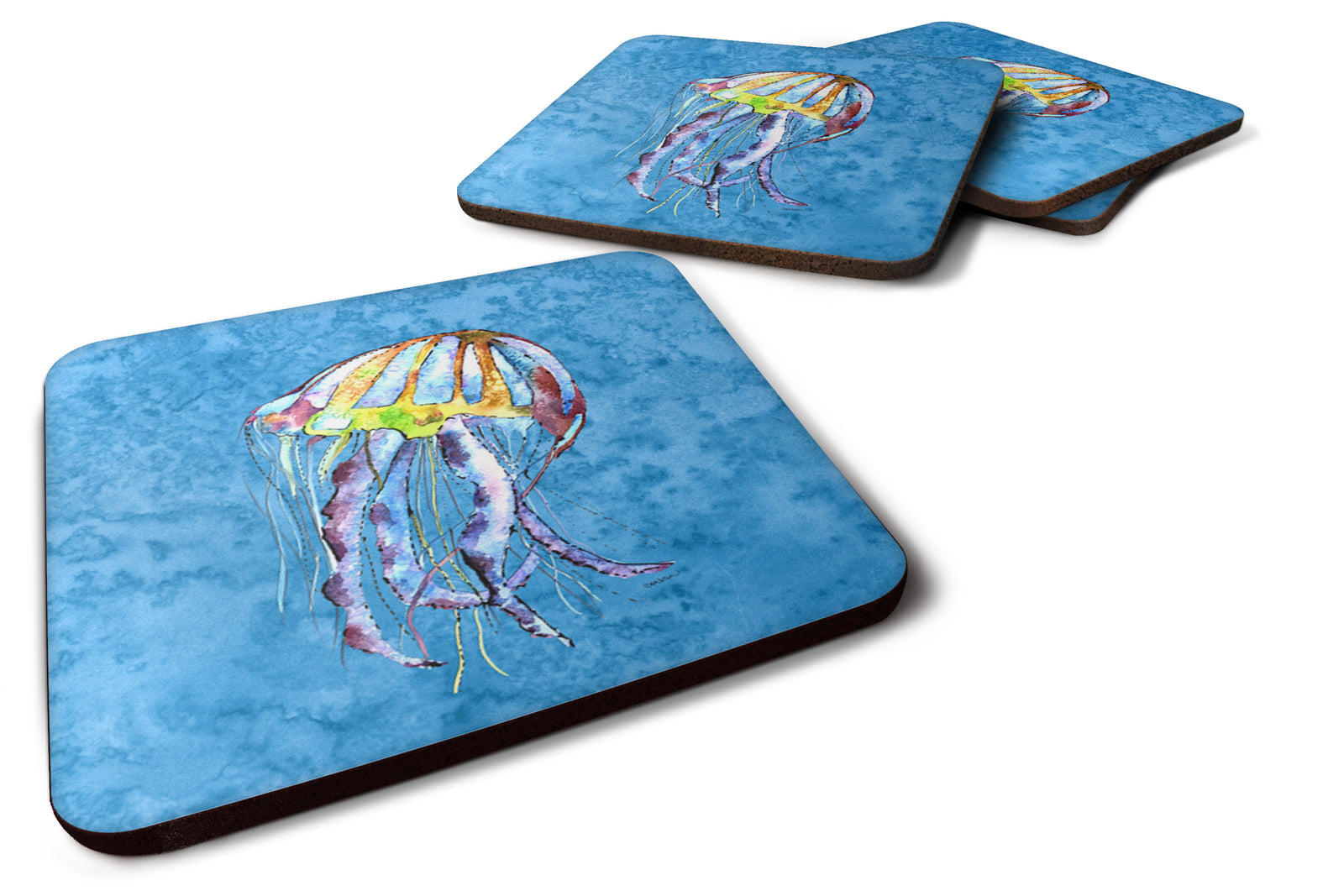 Set of 4 Jellyfish  Foam Coasters - the-store.com