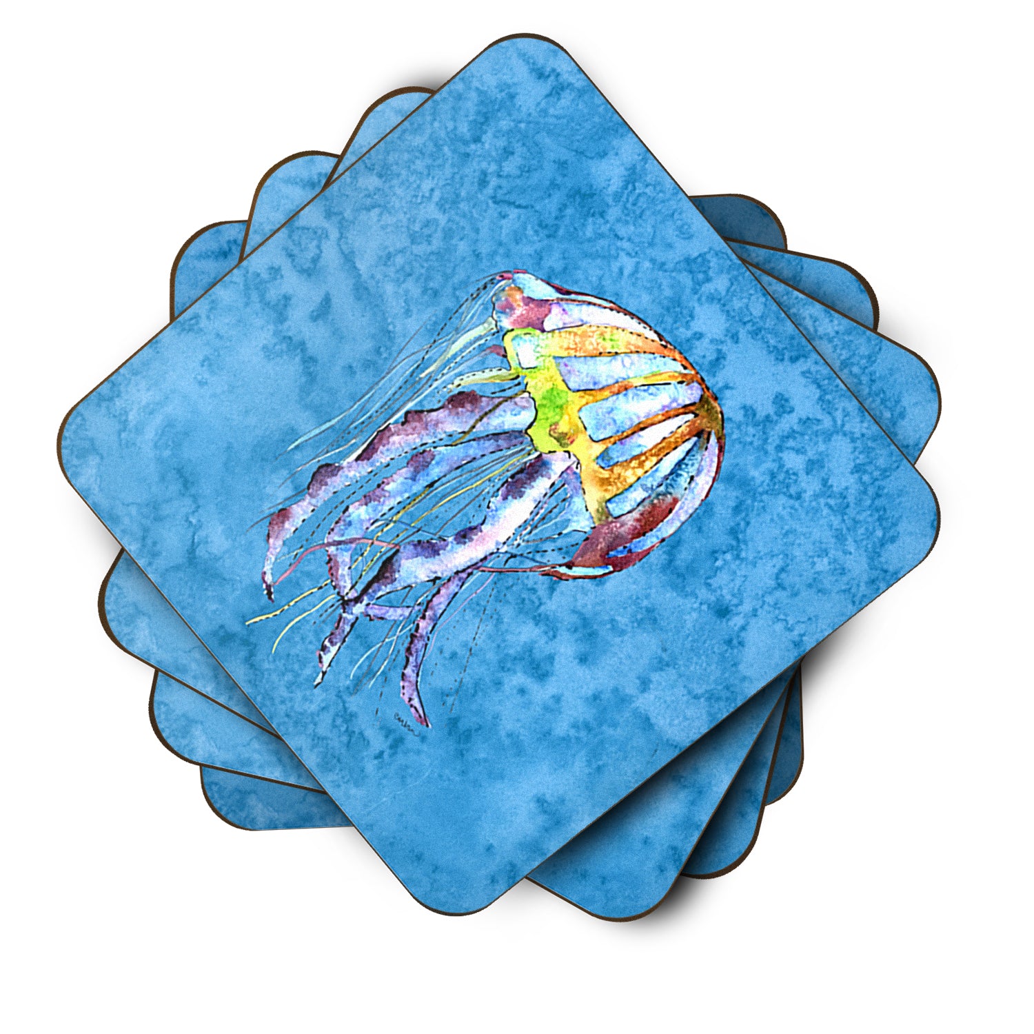 Set of 4 Jellyfish  Foam Coasters - the-store.com