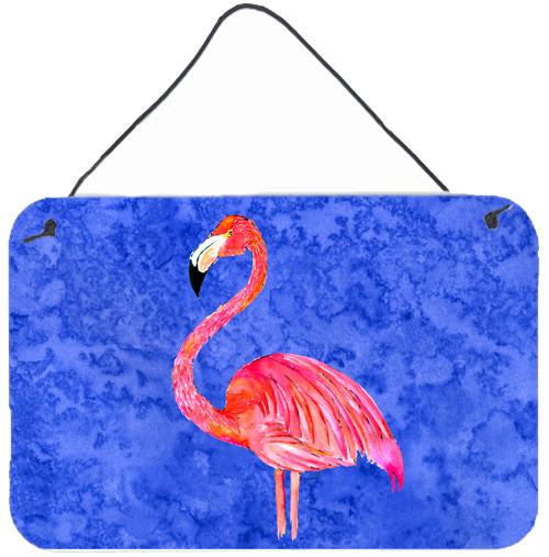 Flamingo  Indoor Aluminium Metal Wall or Door Hanging Prints by Caroline&#39;s Treasures