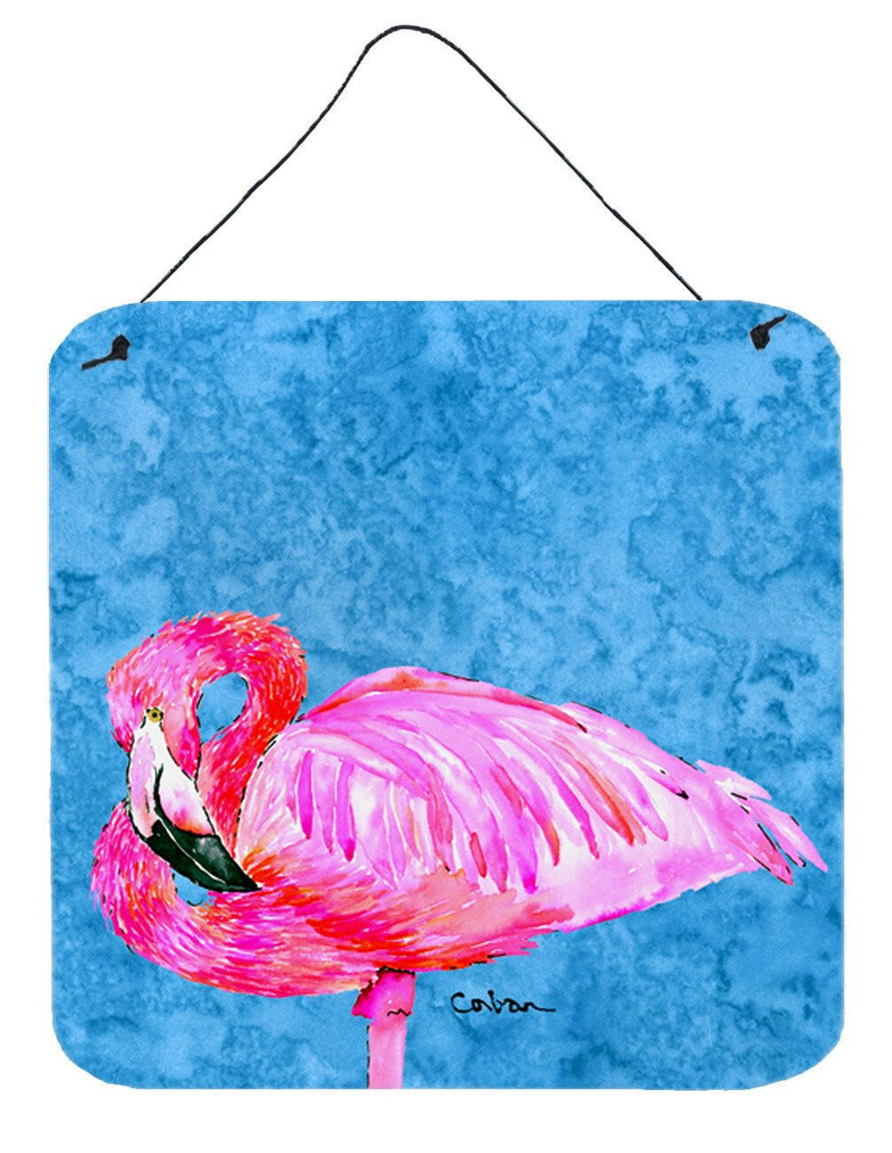 Flamingo Aluminium Metal Wall or Door Hanging Prints by Caroline's Treasures