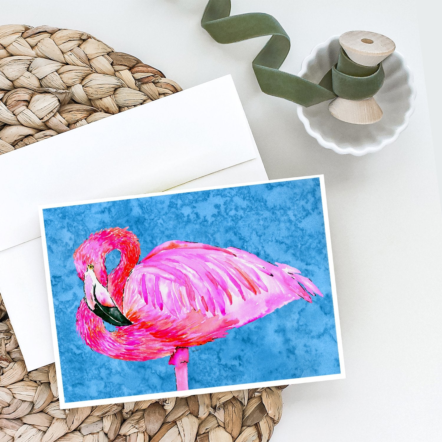 Buy this Flamingo Greeting Cards and Envelopes Pack of 8