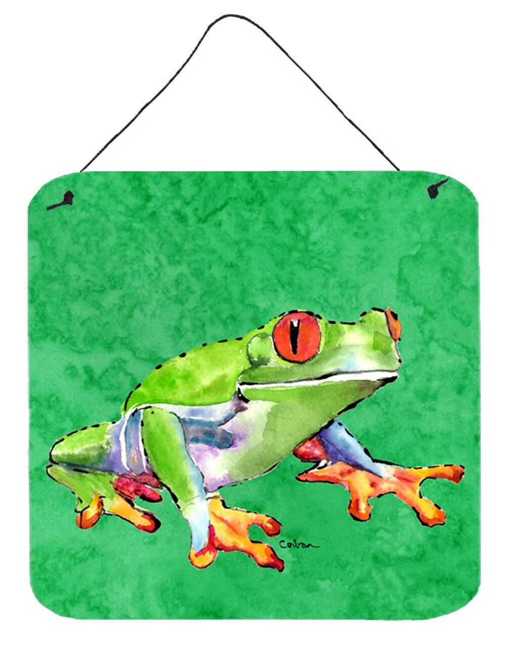 Frog Aluminium Metal Wall or Door Hanging Prints by Caroline's Treasures