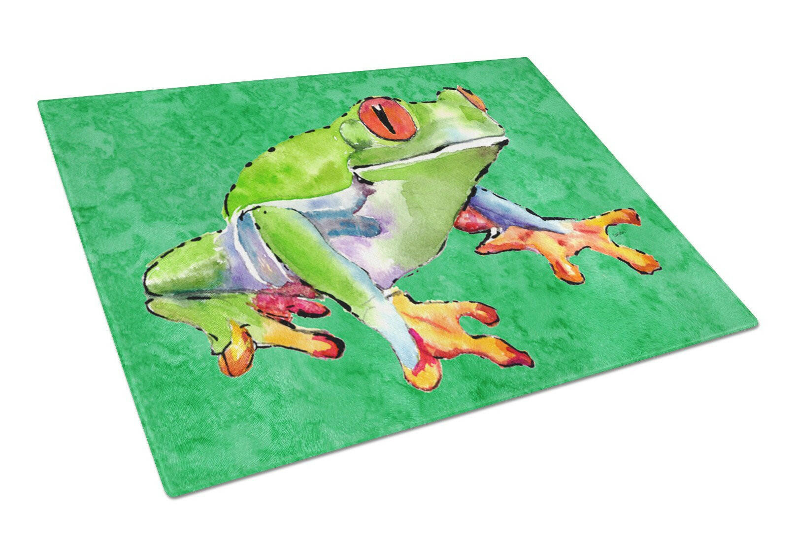 Frog  Glass Cutting Board Large by Caroline's Treasures