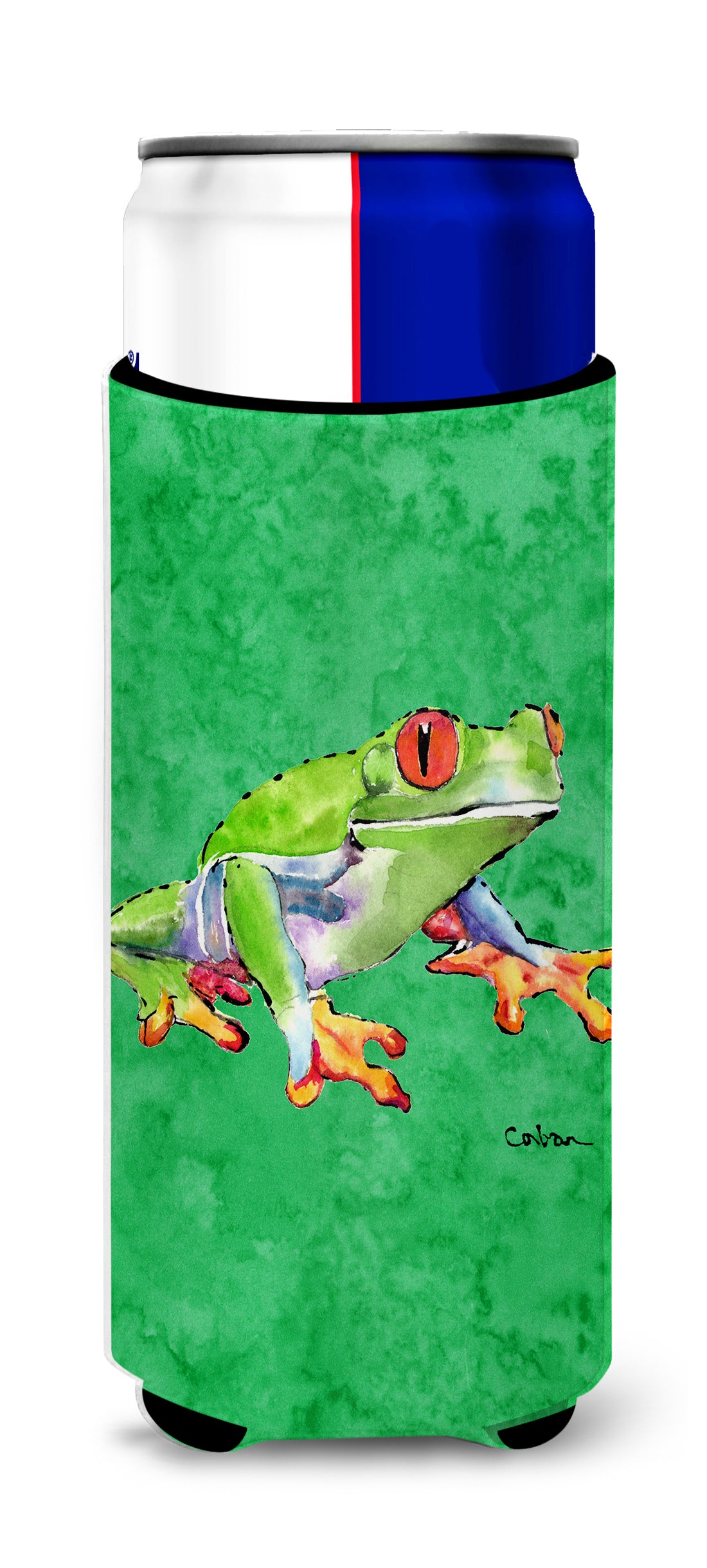 Green Tree Frog Ultra Beverage Insulators for slim cans 8688MUK.