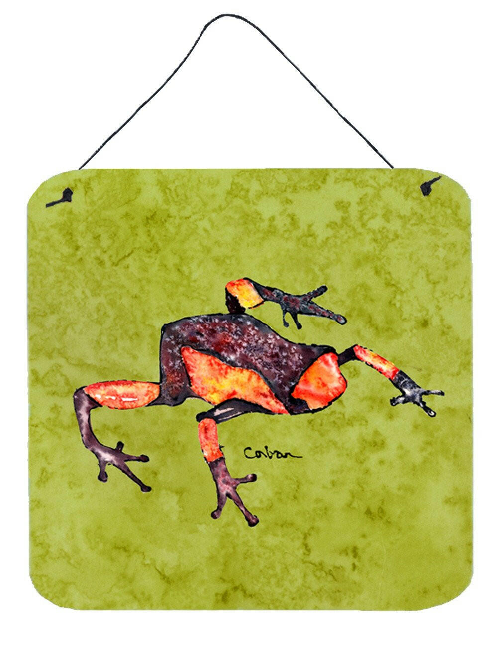 Frog Aluminium Metal Wall or Door Hanging Prints by Caroline&#39;s Treasures