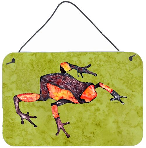 Frog  Indoor Aluminium Metal Wall or Door Hanging Prints by Caroline&#39;s Treasures