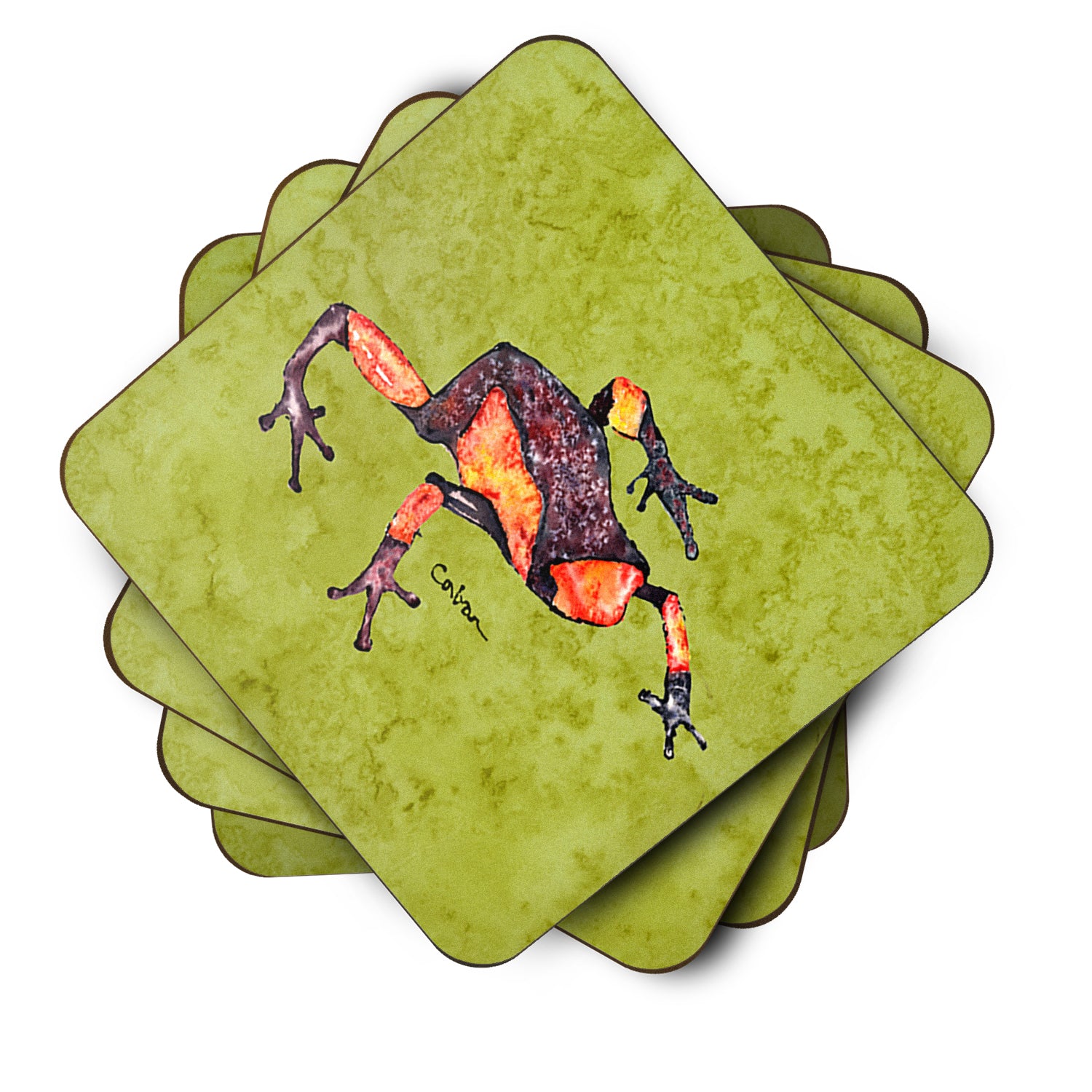 Set of 4 Frog  Foam Coasters - the-store.com