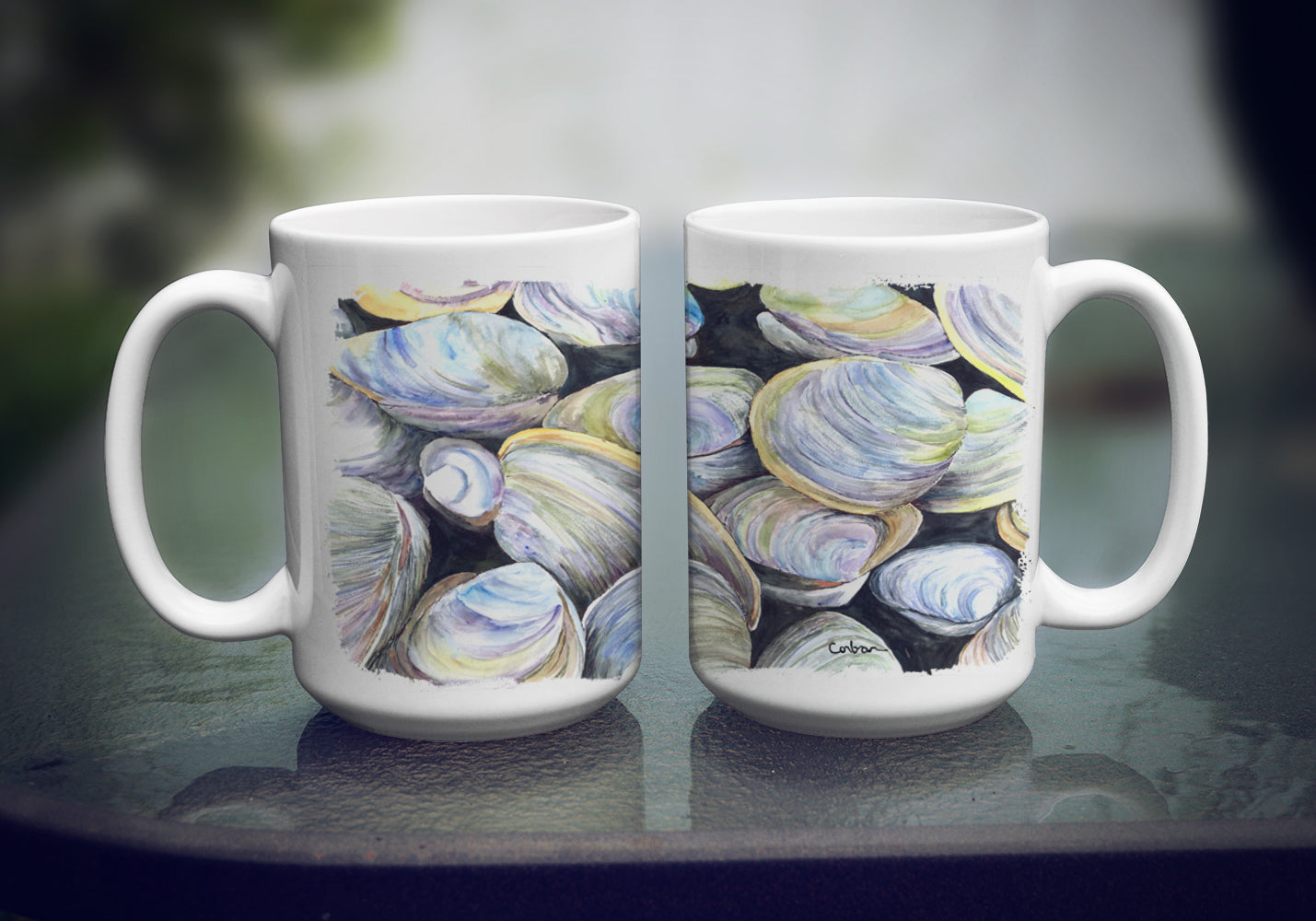 Clam Quahog Dishwasher Safe Microwavable Ceramic Coffee Mug 15 ounce 8714CM15  the-store.com.