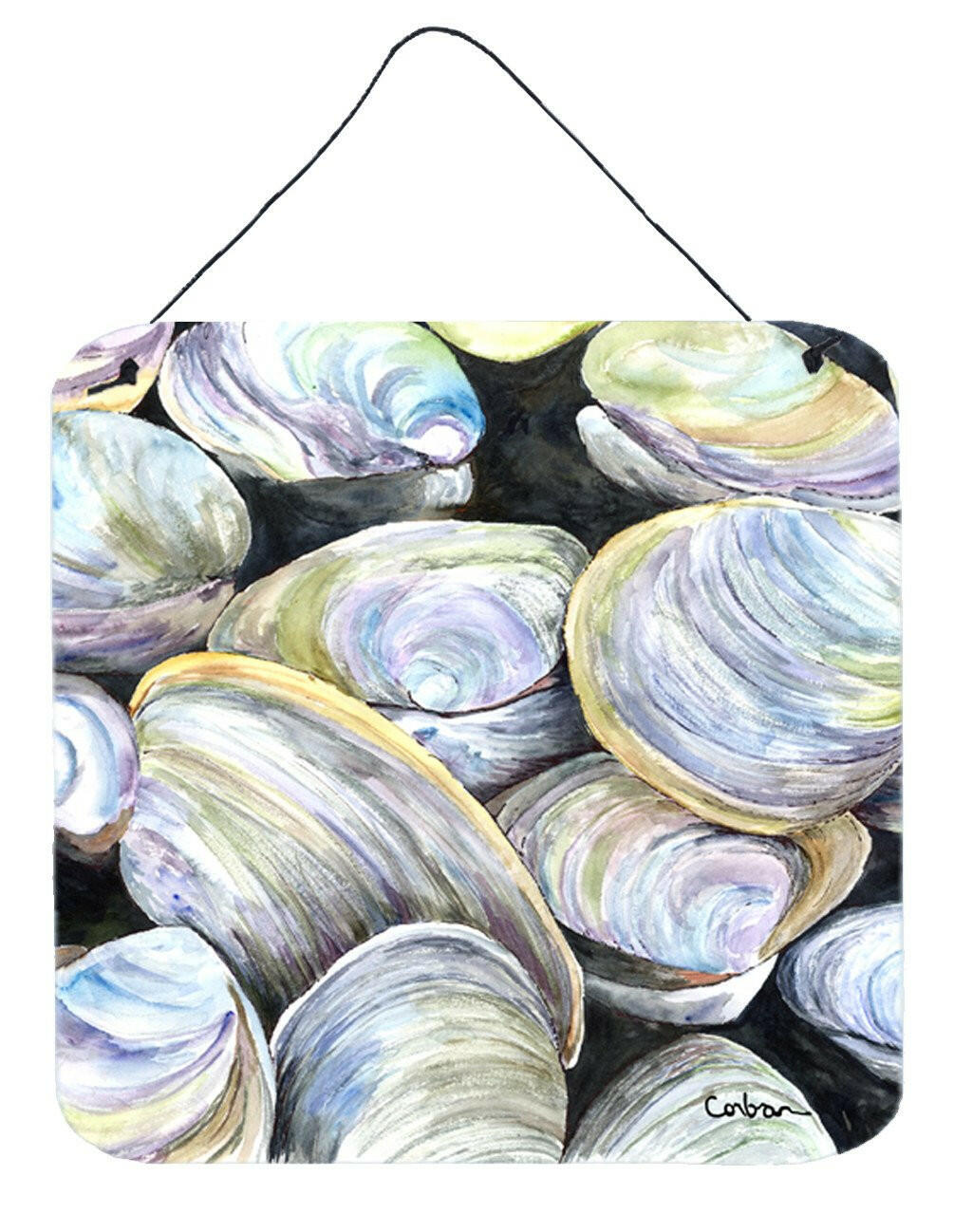 Clam Quahog Aluminium Metal Wall or Door Hanging Prints by Caroline's Treasures