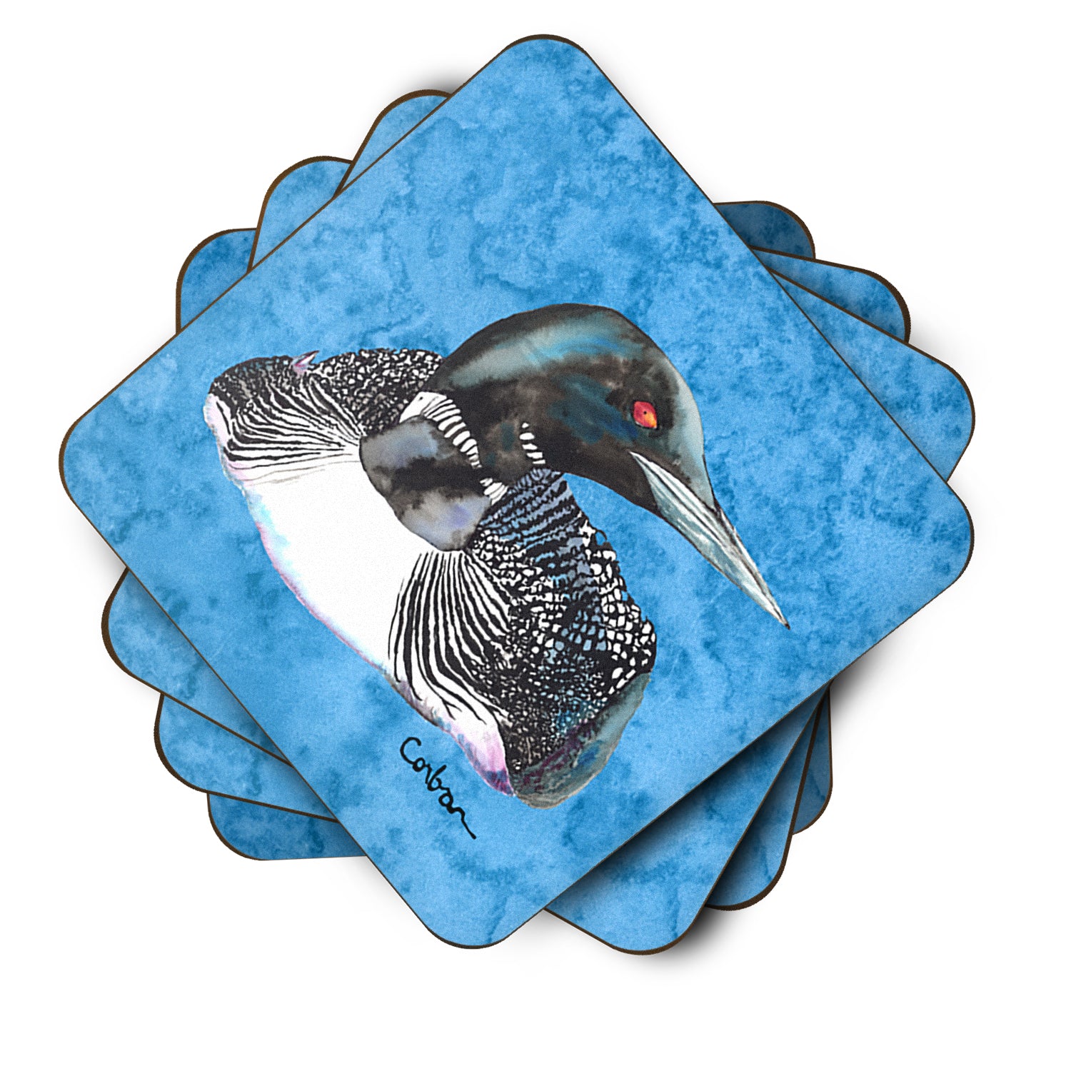 Set of 4 Loon  Foam Coasters - the-store.com