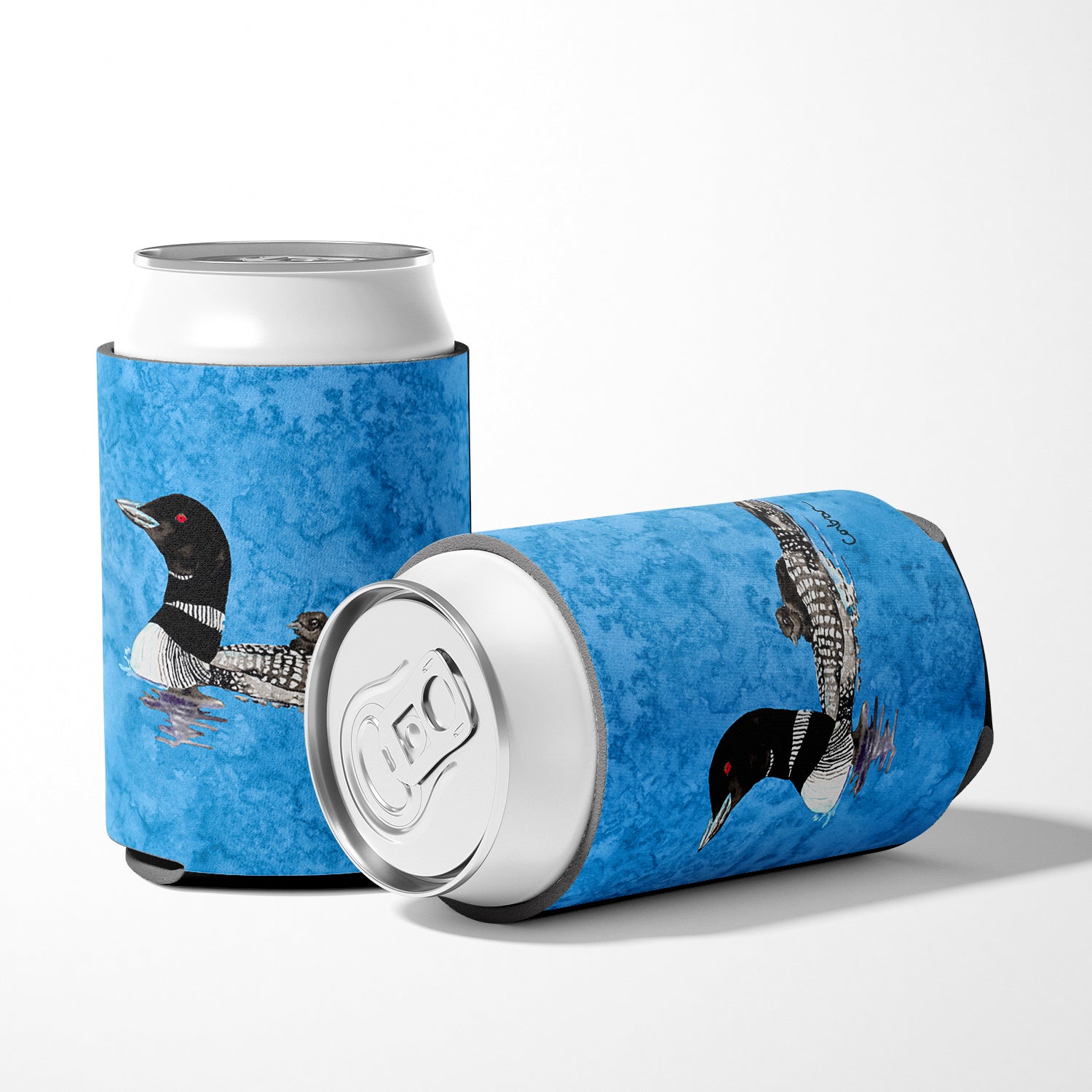 Bird - Loon Can or Bottle Beverage Insulator Hugger.