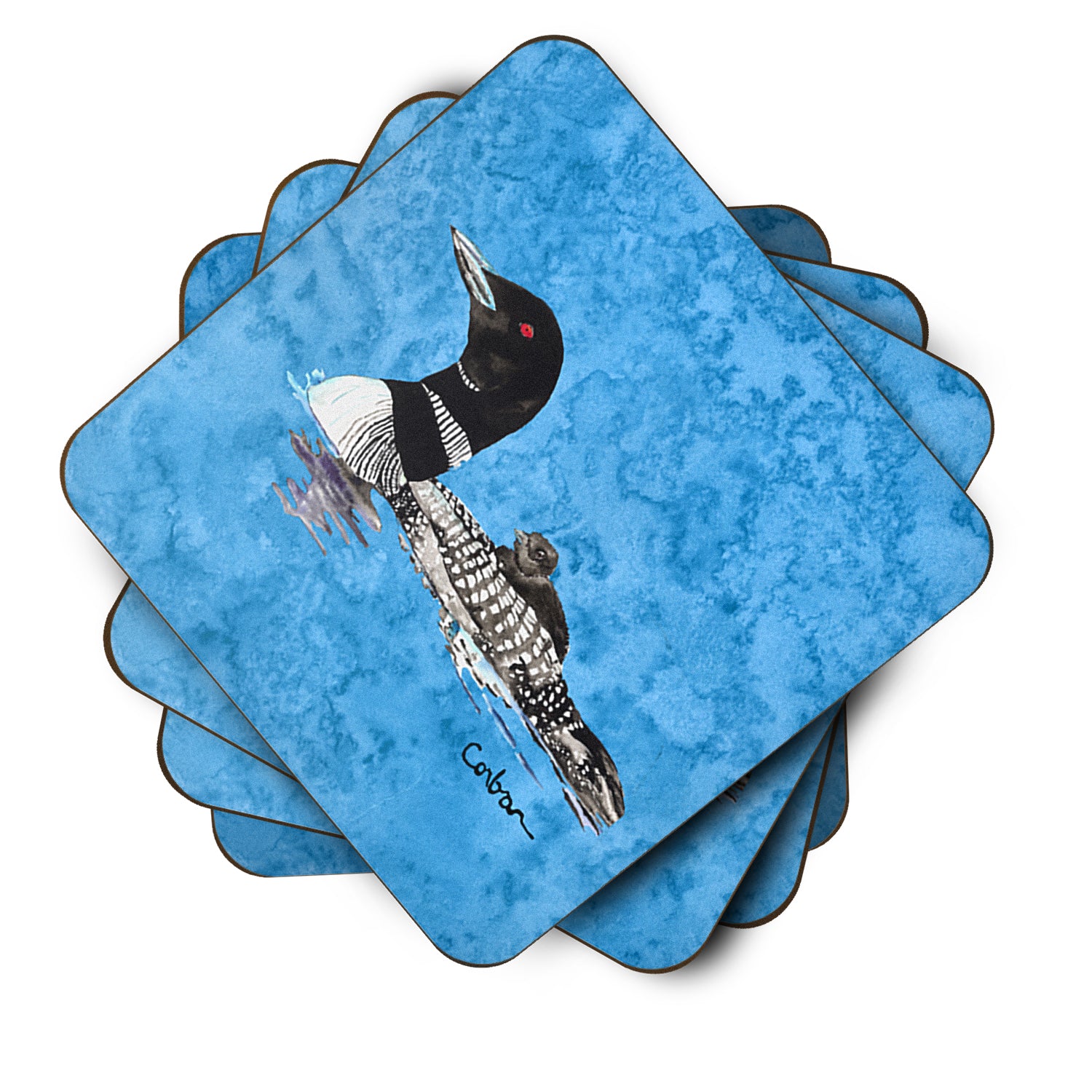 Set of 4 Loon  Foam Coasters - the-store.com