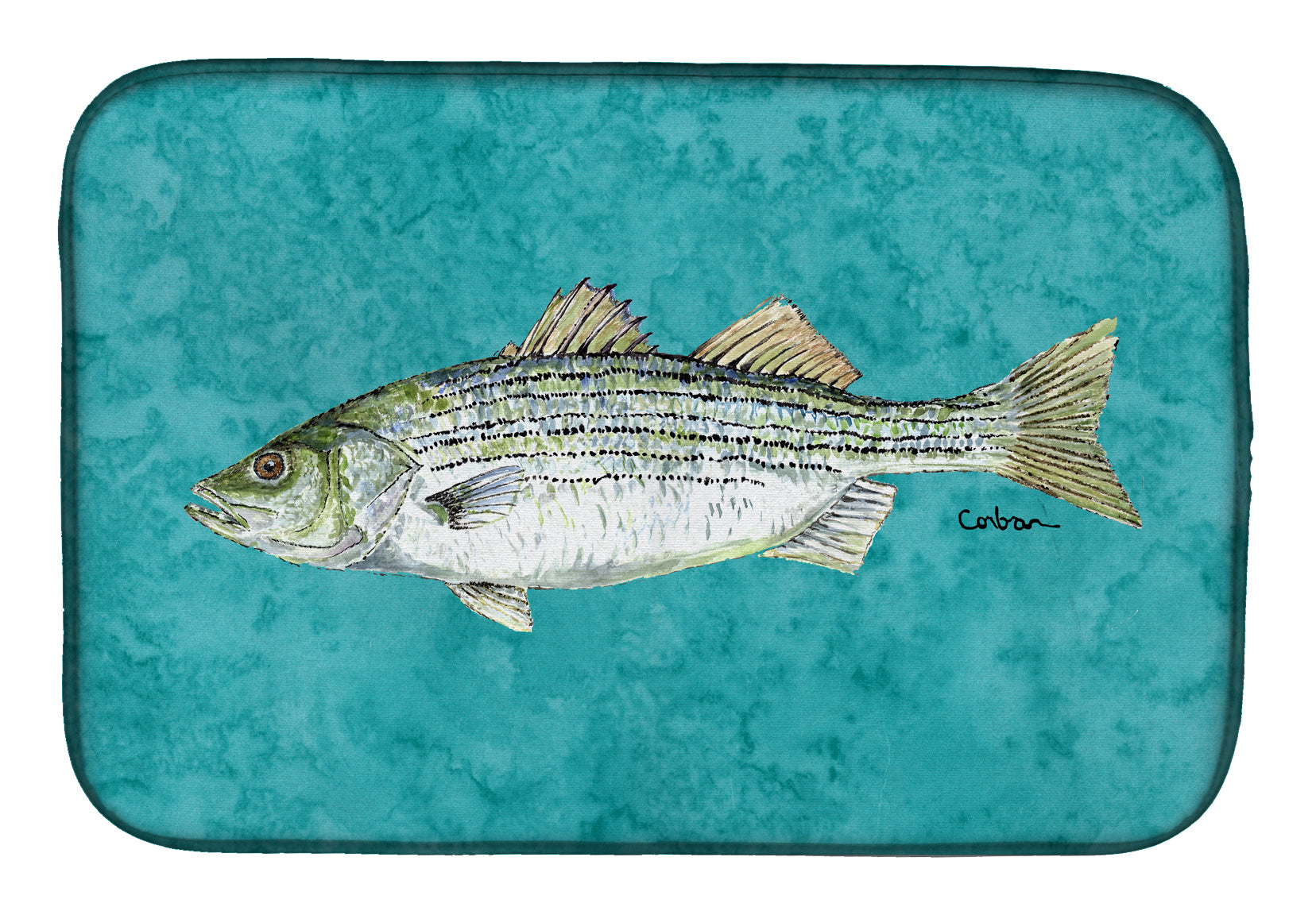 Striped Bass Fish Dish Drying Mat 8720DDM  the-store.com.