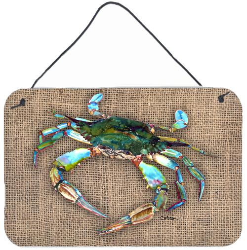 Crab  Indoor Aluminium Metal Wall or Door Hanging Prints by Caroline&#39;s Treasures