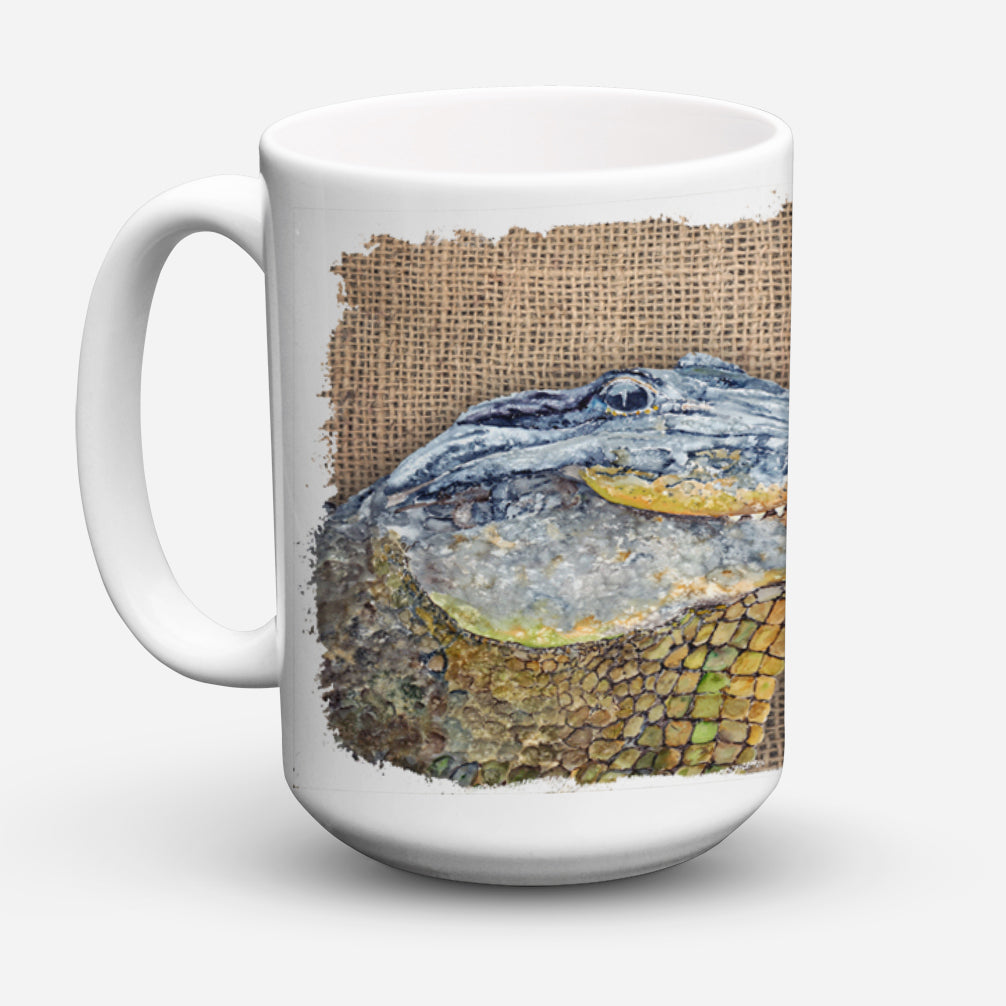 Alligator Dishwasher Safe Microwavable Ceramic Coffee Mug 15 ounce 8733CM15  the-store.com.