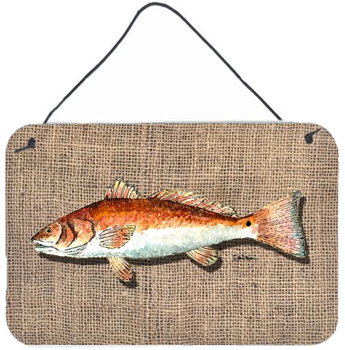 Fish Red Fish Indoor Aluminium Metal Wall or Door Hanging Prints by Caroline&#39;s Treasures