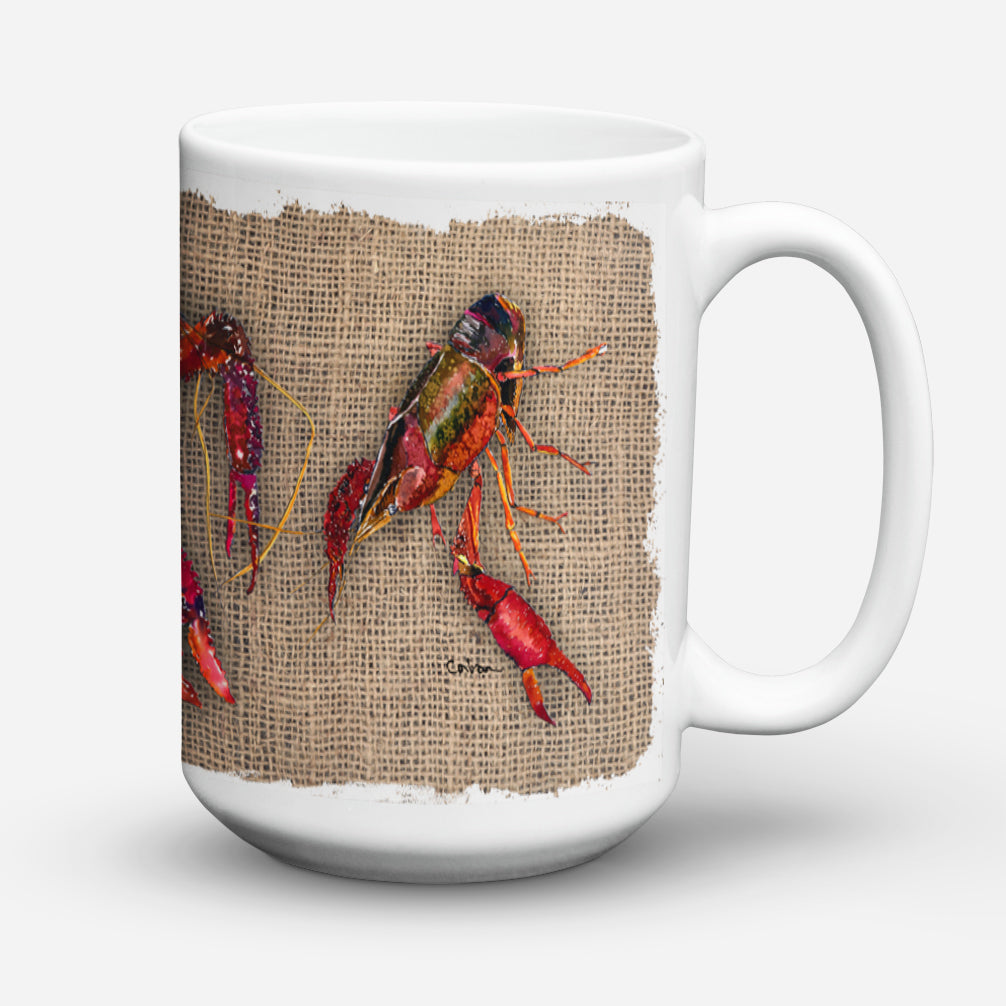 Crawfish Dishwasher Safe Microwavable Ceramic Coffee Mug 15 ounce 8739CM15  the-store.com.