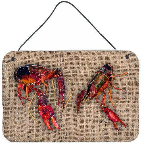 Crawfish  Indoor Aluminium Metal Wall or Door Hanging Prints by Caroline's Treasures