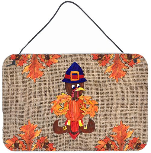 Thanksgiving Turkey Pilgrim Fleur de lis  Indoor Wall or Door Hanging Prints by Caroline's Treasures