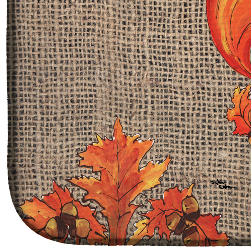 Thanksgiving Turkey Fleur de lis Dish Drying Mat 8744DDM  the-store.com.