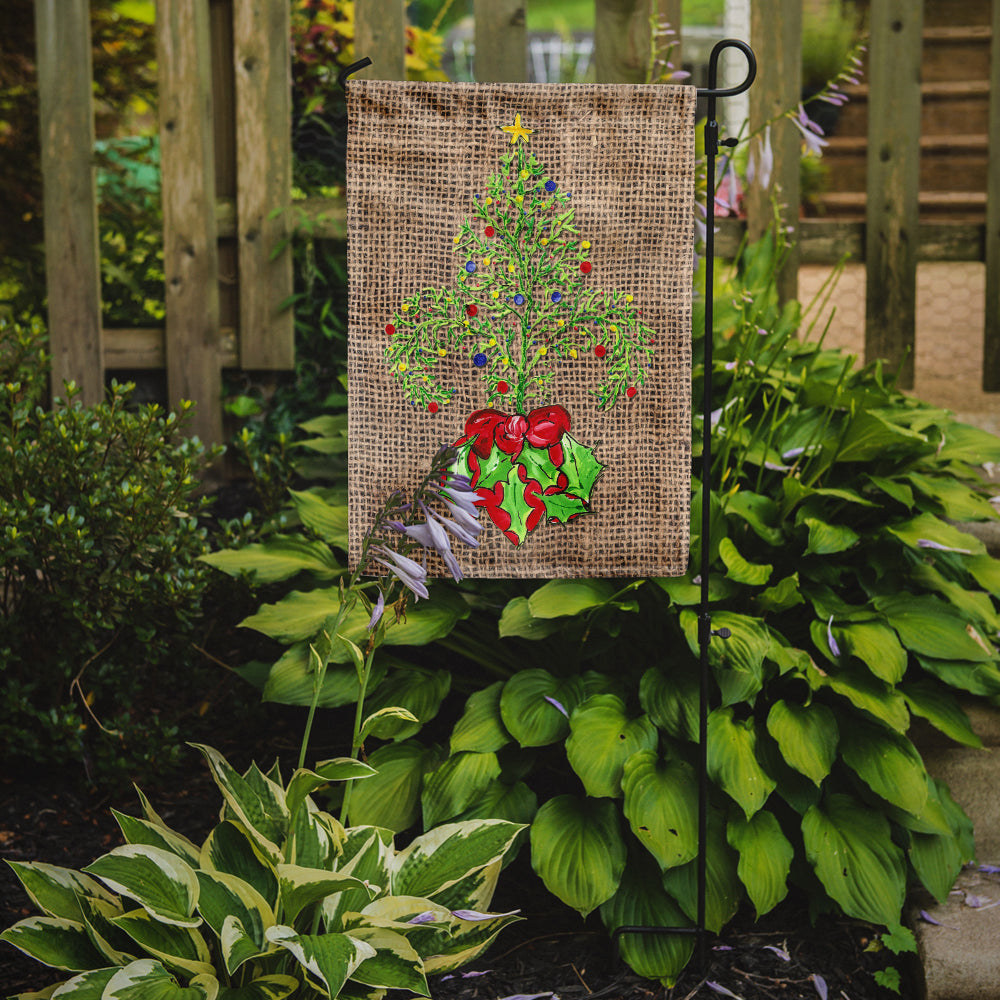 Christmas Tree Fleur de lis Flag Garden Size.