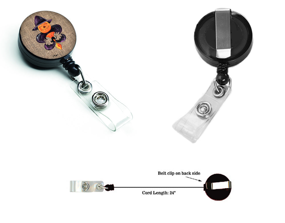 Halloween Pumpkin Bat Fleur de lis Retractable Badge Reel 8748BR  the-store.com.