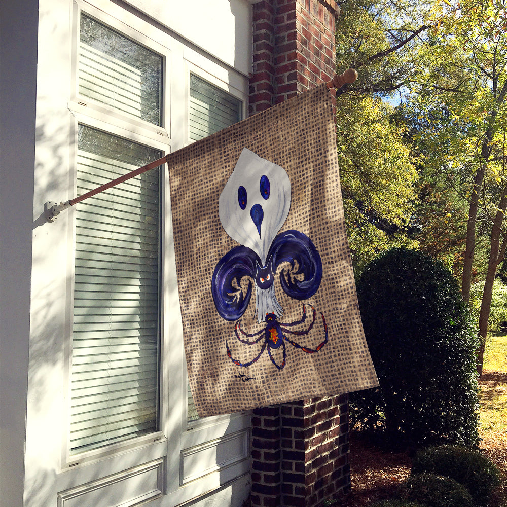 Halloween Ghost Spider Bat Fleur de lis Flag Canvas House Size  the-store.com.