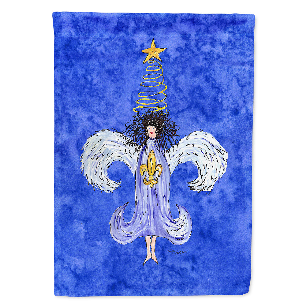 Christmas Angel Fleur de lis Flag Canvas House Size  the-store.com.