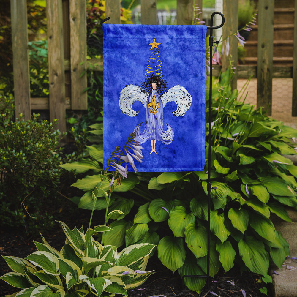 Christmas Angel Fleur de lis Flag Garden Size.