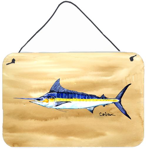 Swordfish on Sandy Beach Wall or Door Hanging Prints 8754DS812 by Caroline's Treasures