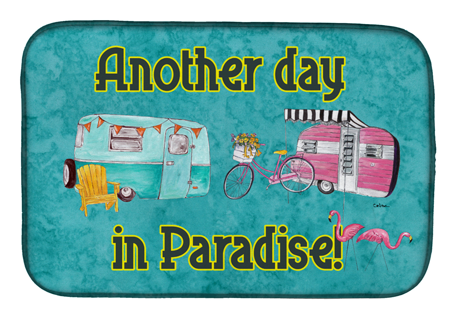 Another Day in Paradise Dish Drying Mat 8758DDM  the-store.com.