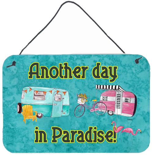 Another Day in Paradise  Indoor Aluminium Metal Wall or Door Hanging Prints by Caroline's Treasures