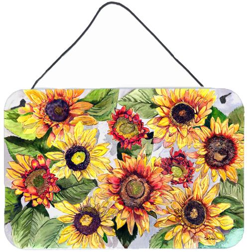 Sunflowers Aluminium Metal Wall or Door Hanging Prints by Caroline's Treasures