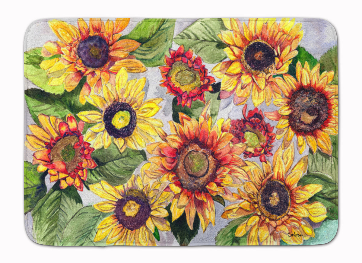 Sunflowers Machine Washable Memory Foam Mat 8766RUG - the-store.com