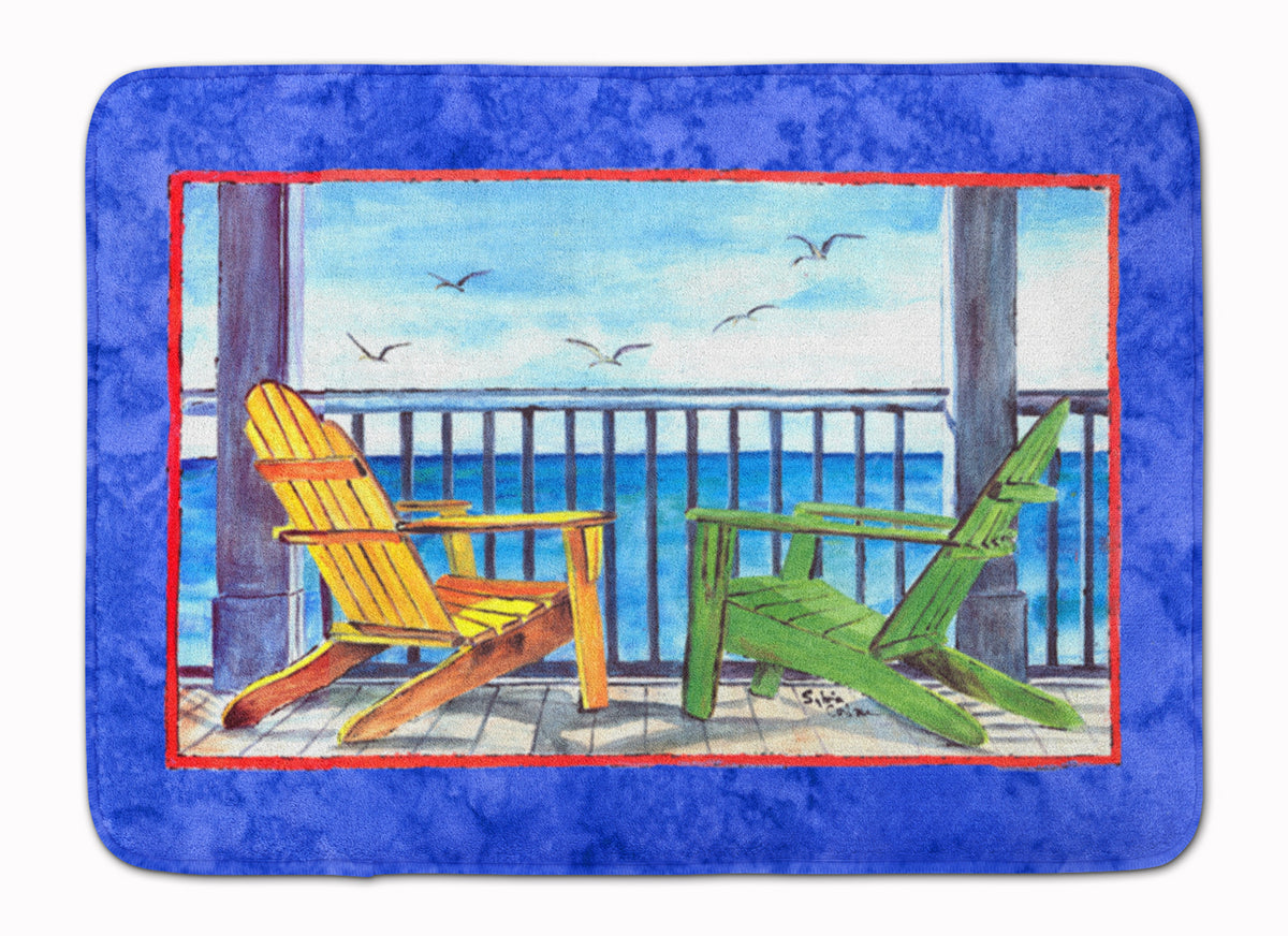 Adirondack Chairs Blue Machine Washable Memory Foam Mat 8767RUG - the-store.com