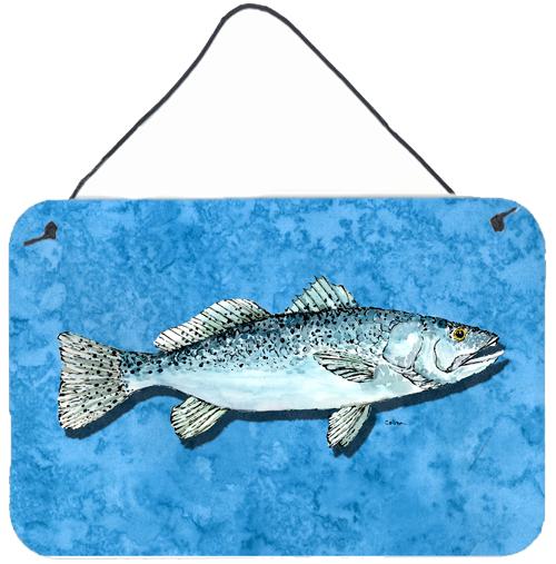 Fish - Trout Indoor Aluminium Metal Wall or Door Hanging Prints by Caroline's Treasures