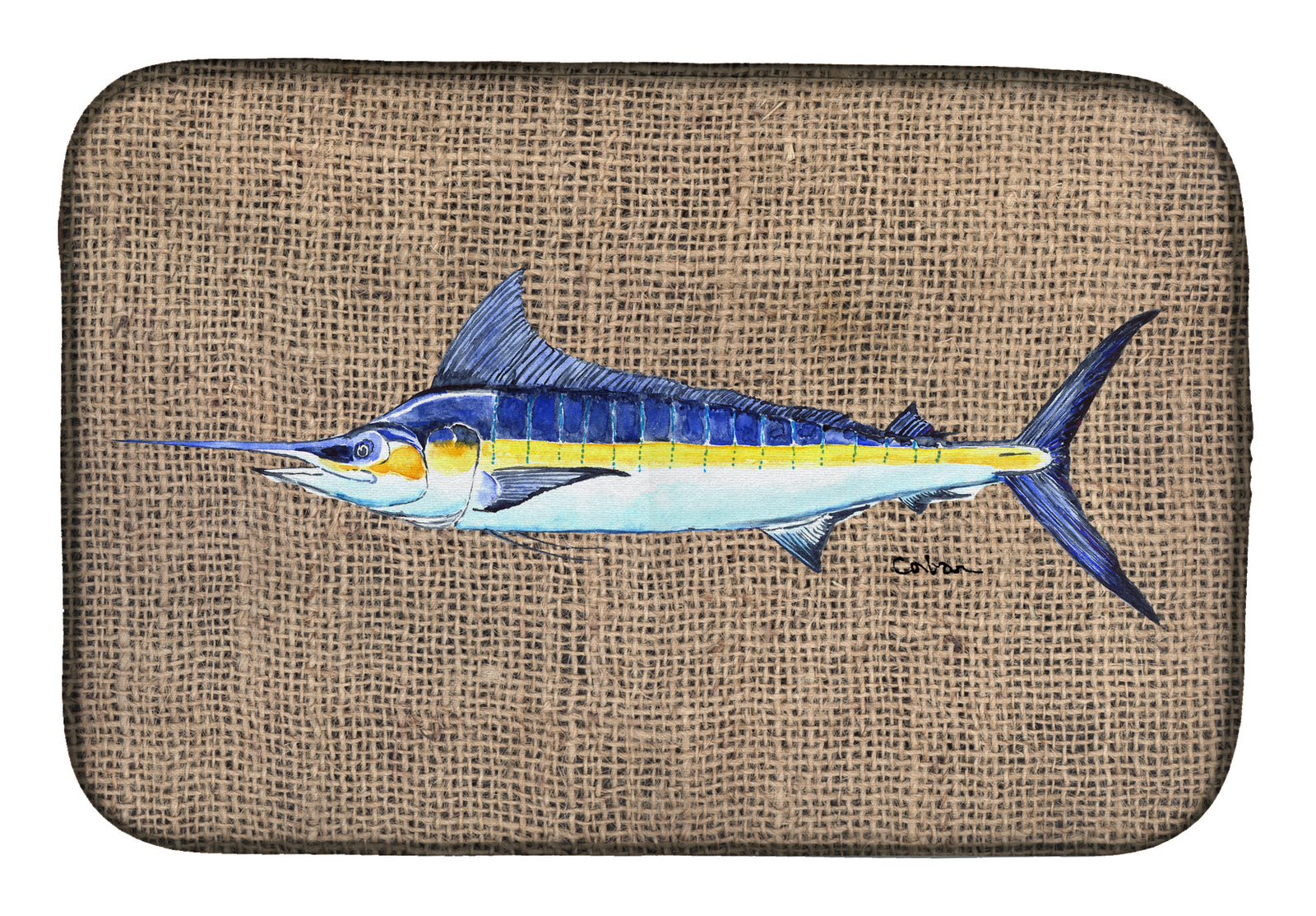 Fish - Marlin Dish Drying Mat 8773DDM  the-store.com.