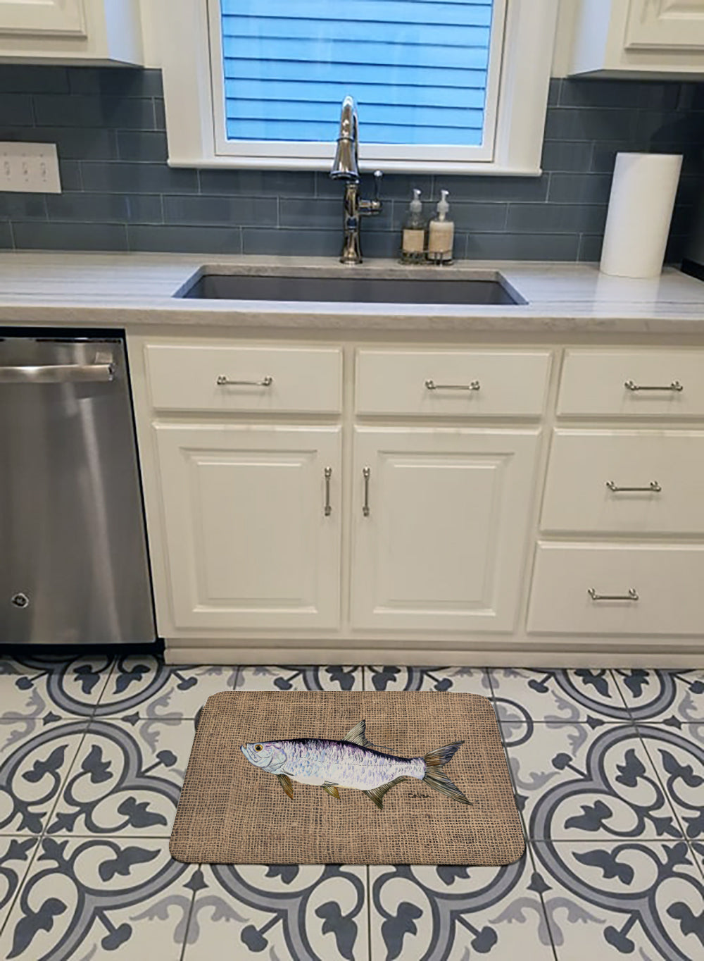 Fish - Tarpon Machine Washable Memory Foam Mat 8774RUG - the-store.com