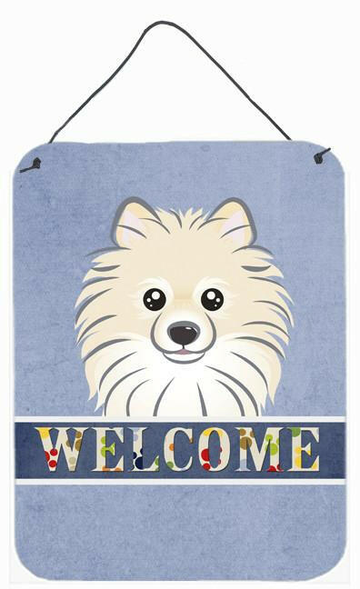 Pomeranian Welcome Wall or Door Hanging Prints BB1393DS1216 by Caroline's Treasures