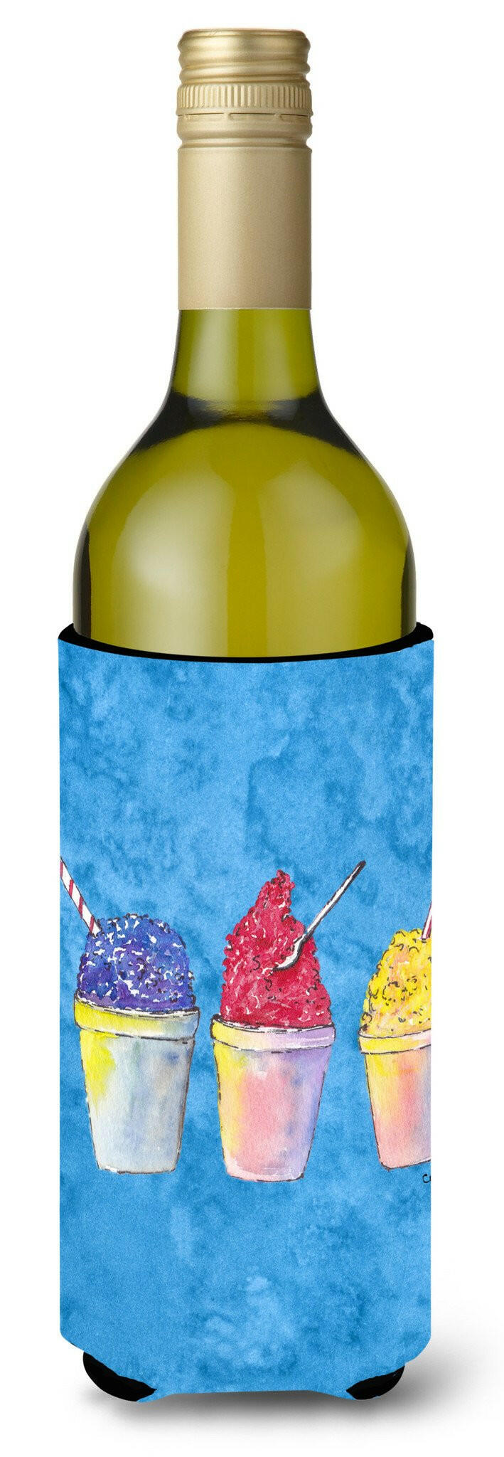 Snowballs and Snowcones Wine Bottle Beverage Insulator Beverage Insulator Hugger 8780LITERK by Caroline's Treasures