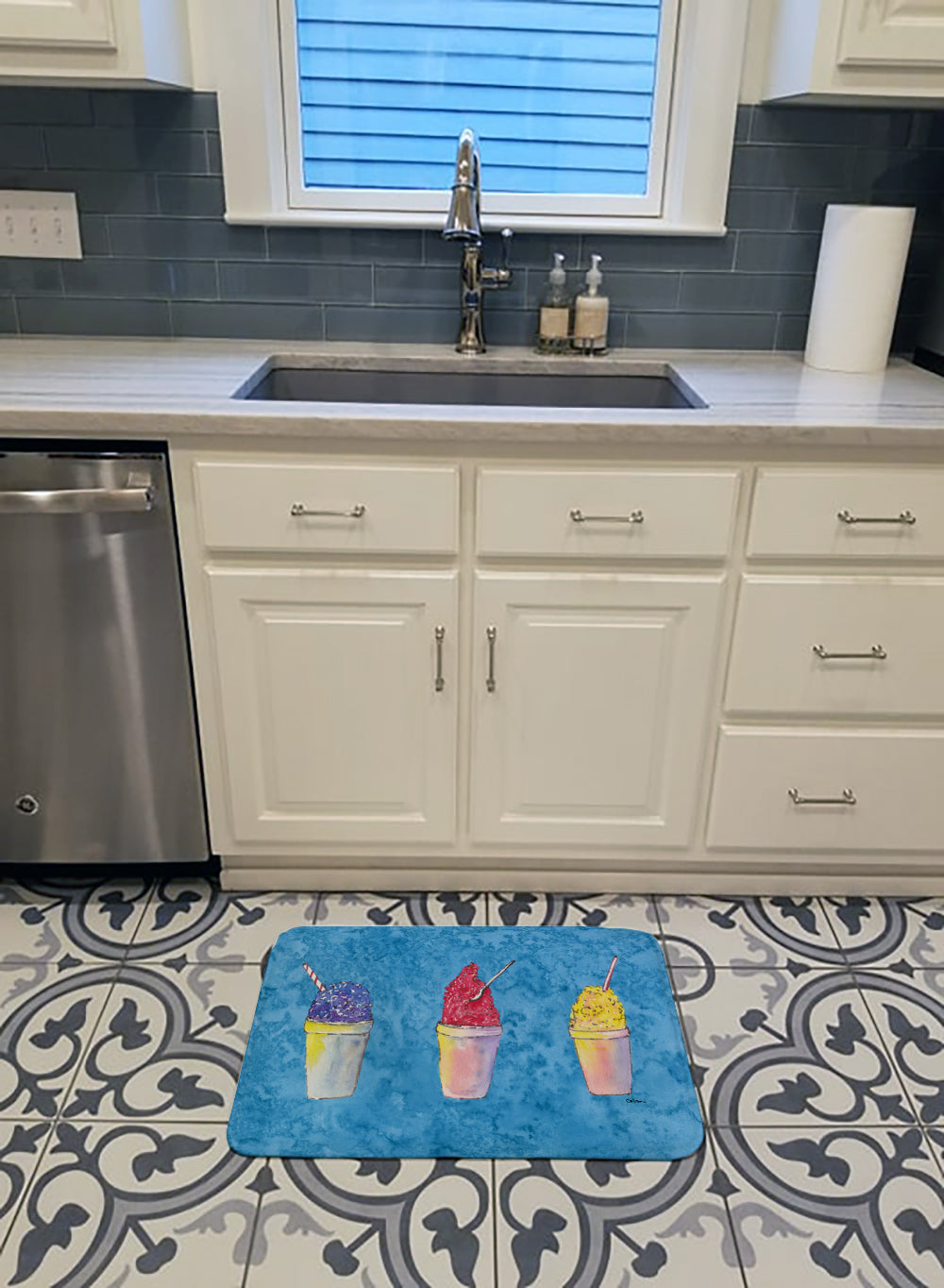 Snowballs and Snowcones Machine Washable Memory Foam Mat 8780RUG - the-store.com